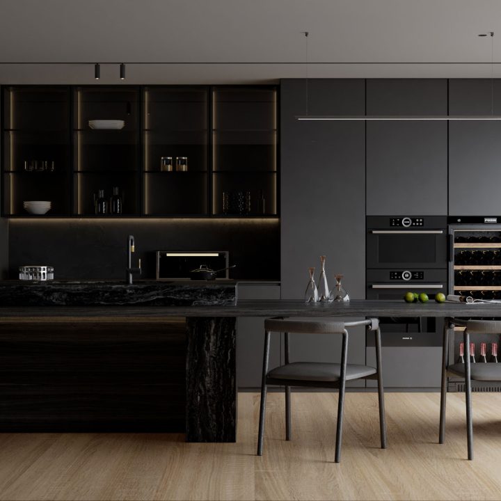 Infografista_3d_cocina_negra