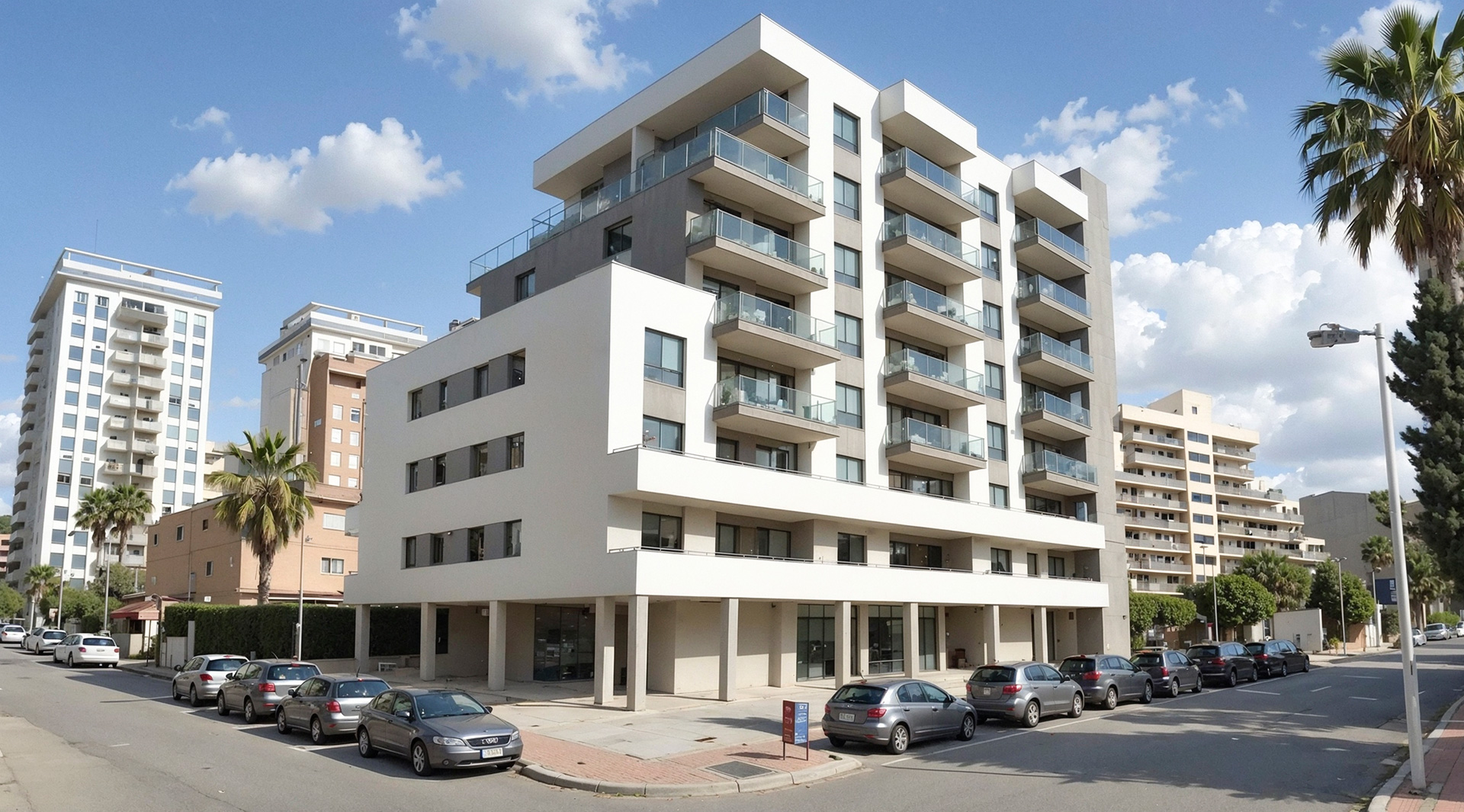 Render 3D de edificio en Madrid
